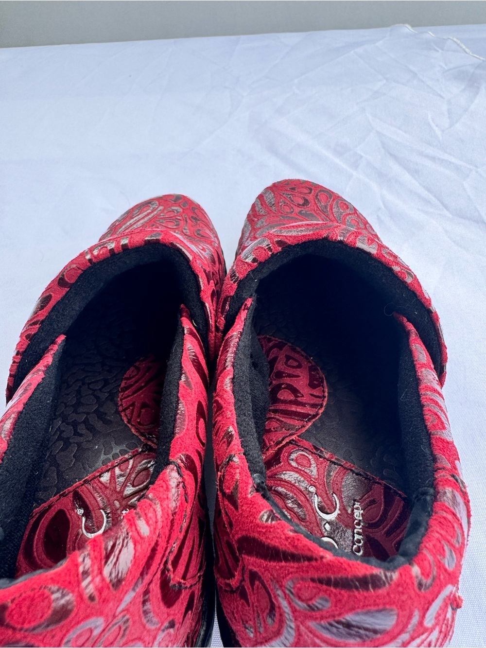 b.o.c. Red Embossed Slip-On Clogs - Picture 8 of 9